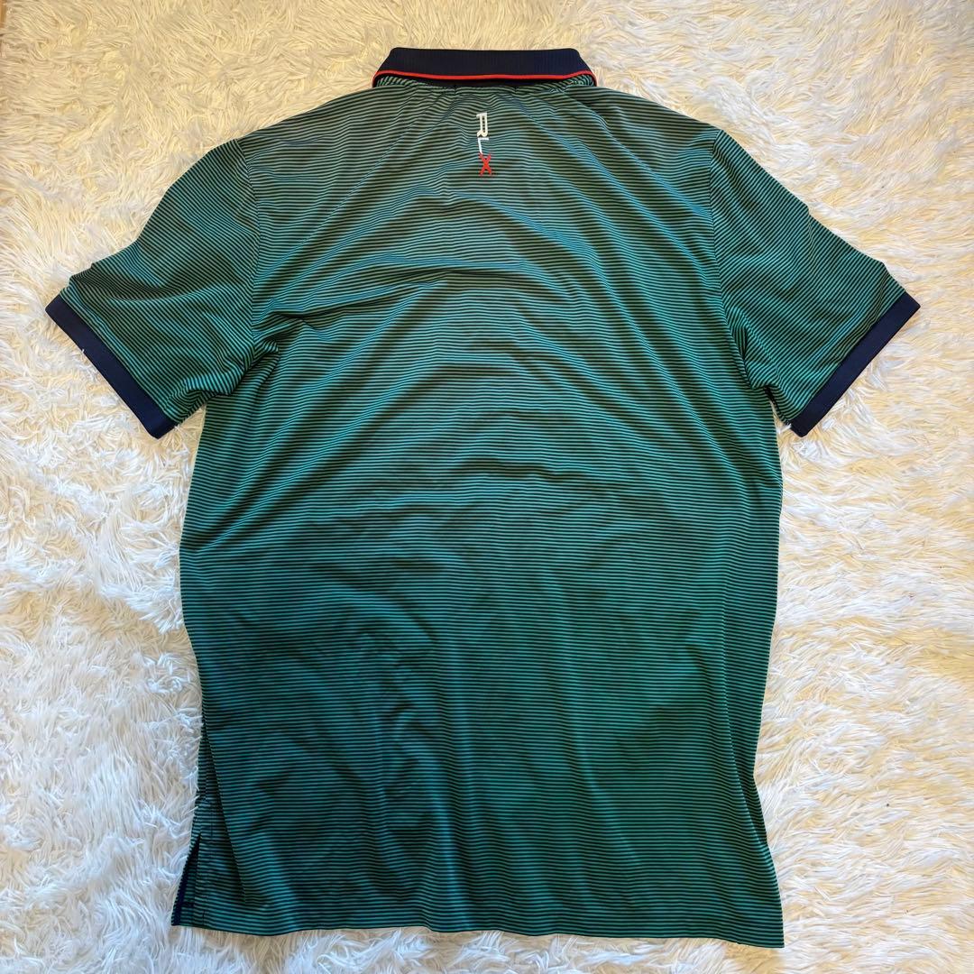 【美品】RLX RALPH LAUREN ポロシャツ XLサイズ グリーン