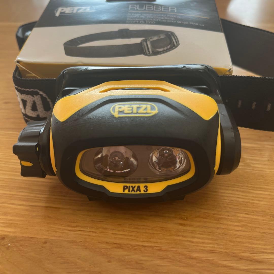 PETZL PIXA 3 ヘッドランプ　ラバーバンド付き