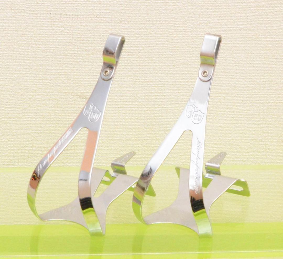 未使用カンパニョーロ50周年限定のトゥクリップ　スーパーレコード　クロームメッキ