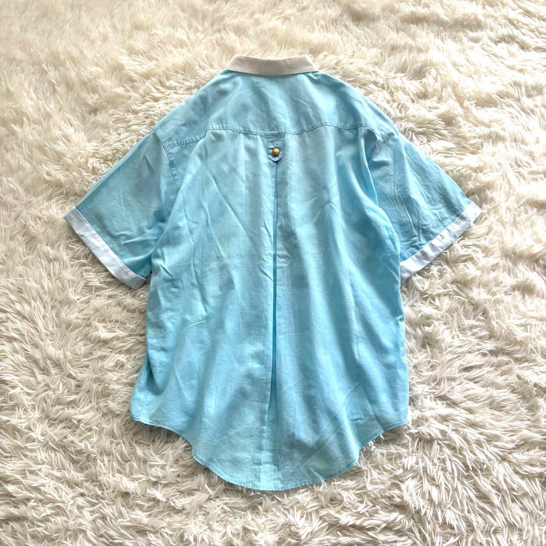 valentino garavani sport リネンブラウス 金ボタン 刺繍