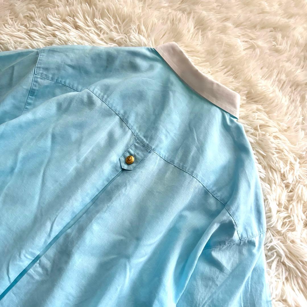 valentino garavani sport リネンブラウス 金ボタン 刺繍