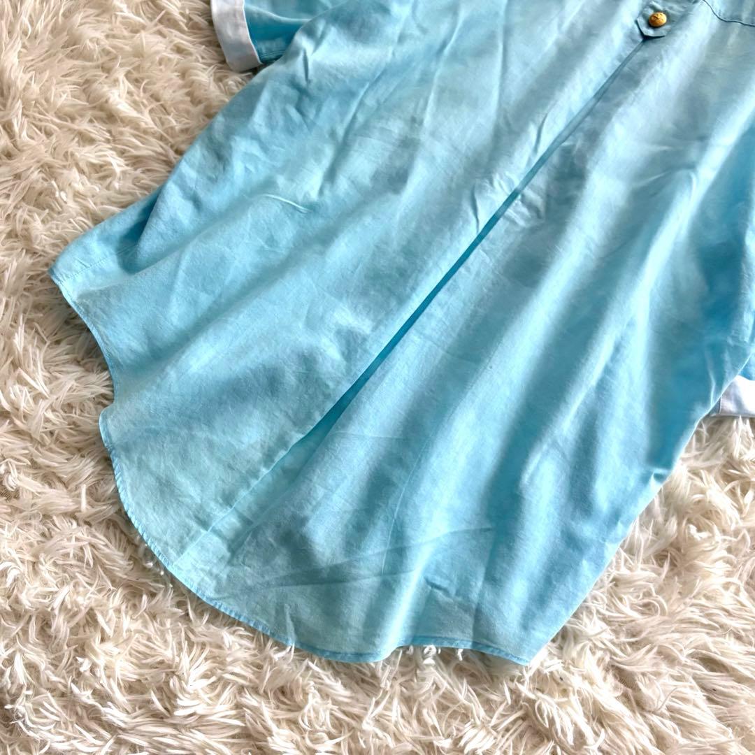 valentino garavani sport リネンブラウス 金ボタン 刺繍