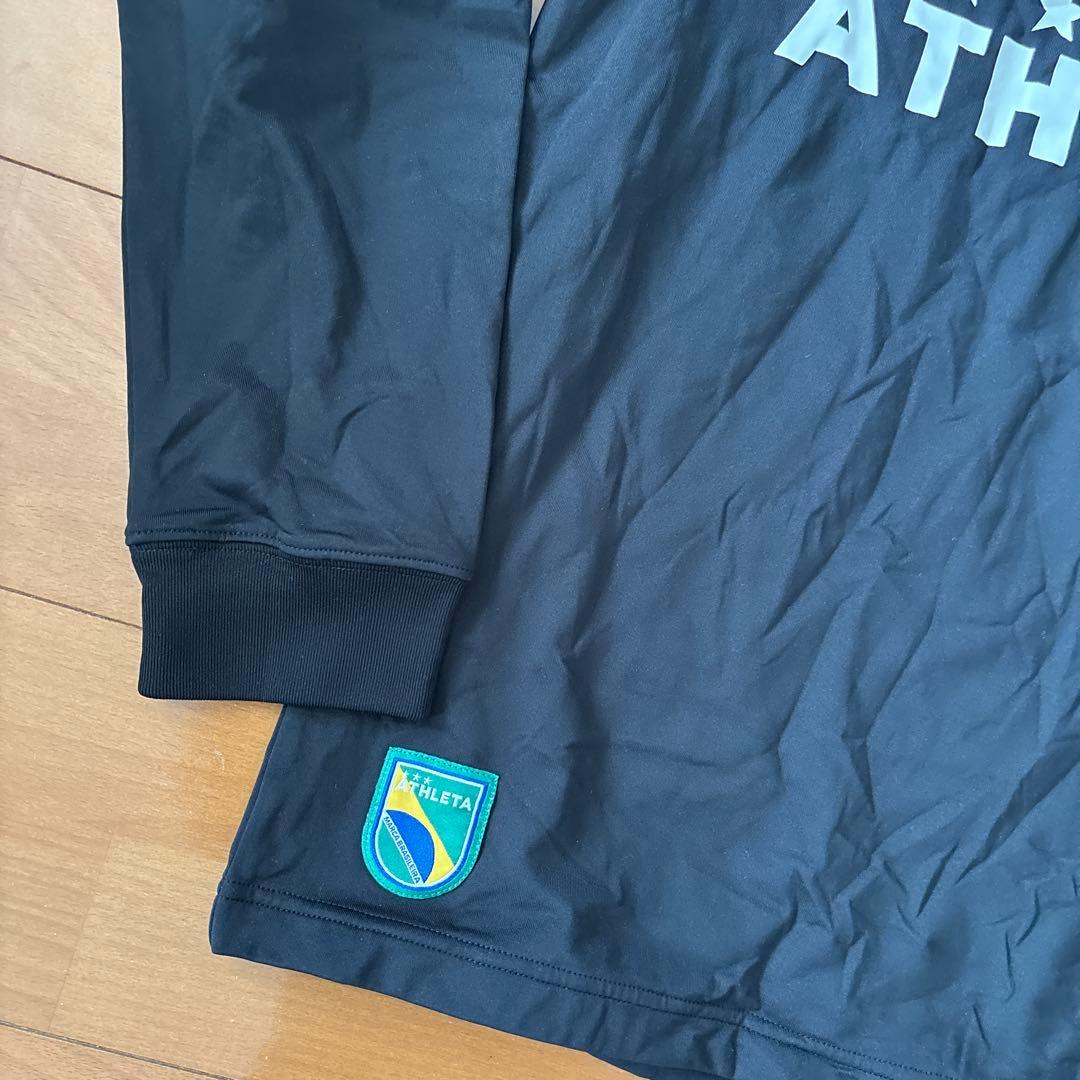 新品限定！ATHLETAフットボール長袖シャツL/アスレタサッカーフットサルロゴ