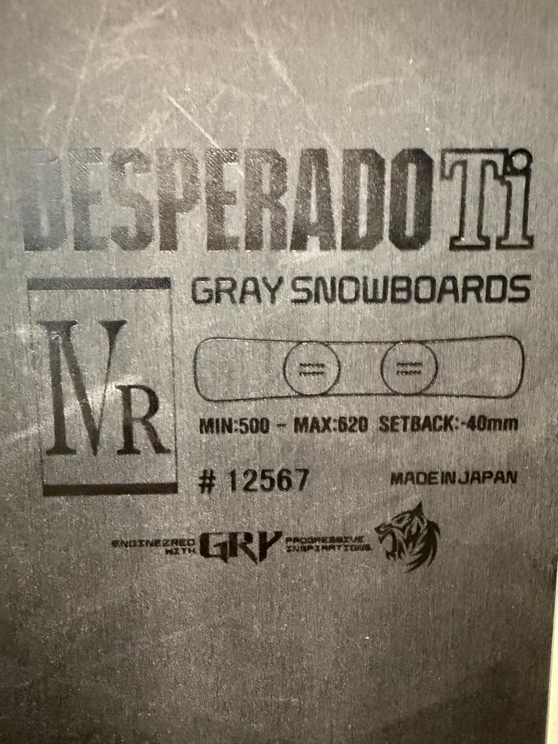 Gray スノーボード ブラック/レッド