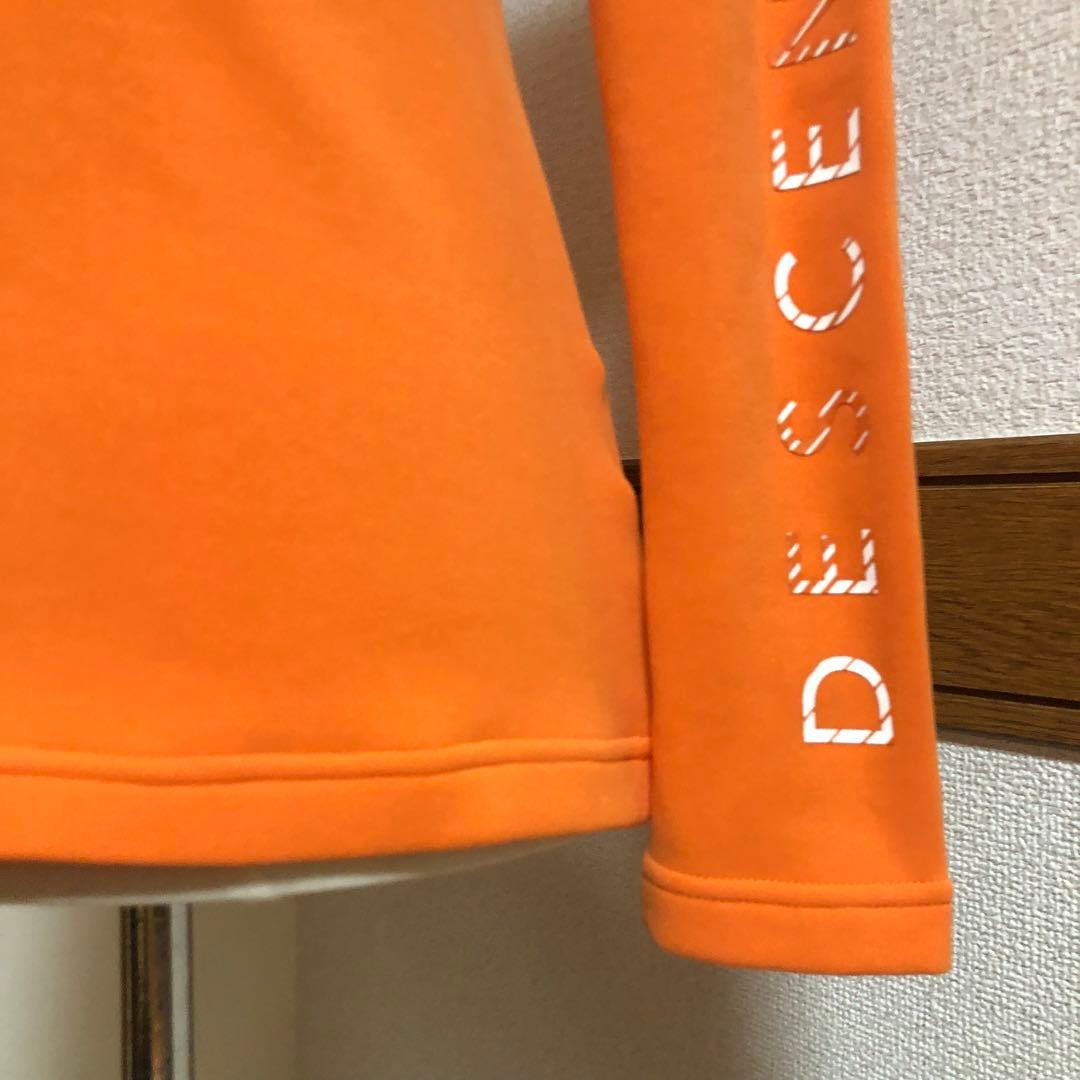 デサントゴルフ ロングスリーブシャツ 裏起毛 オレンジ Sサイズ