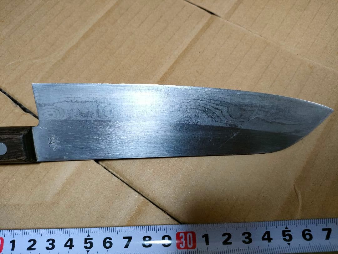 日本橋　木屋　ダマスカス　包丁　三徳包丁　墨流し