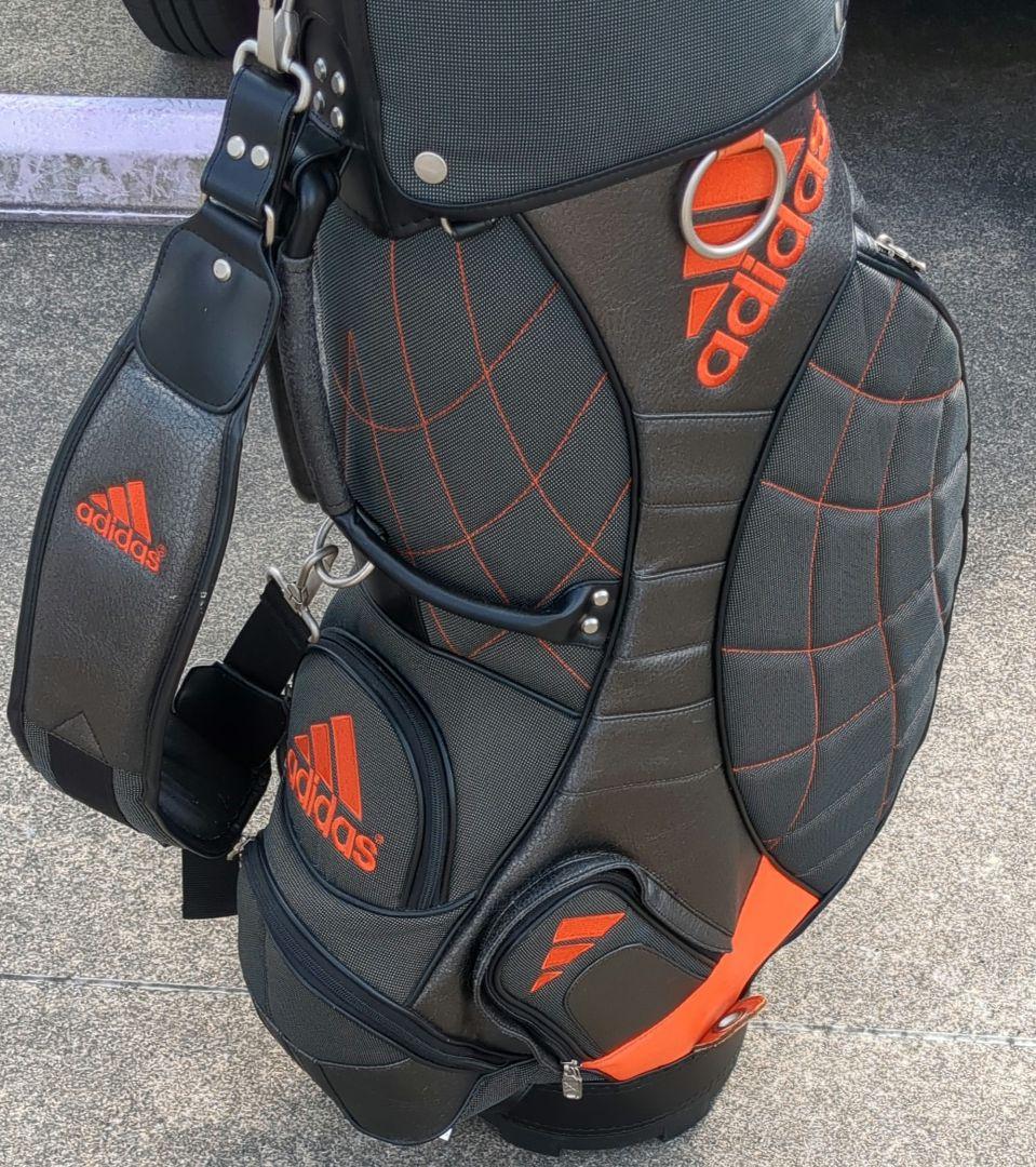 美品adidas キャディバッグ 黒・オレンジ