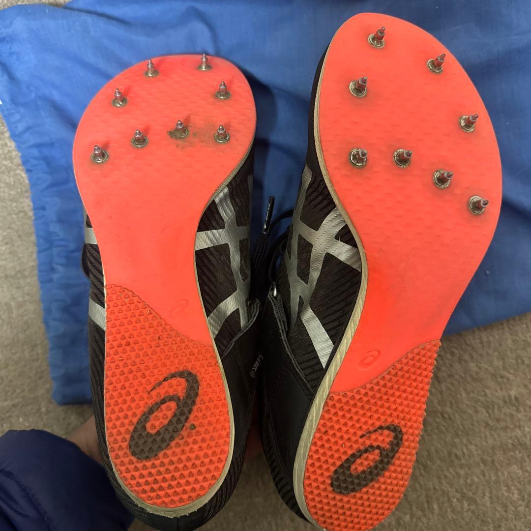 ASICS スパイクシューズ ブラック/グレー