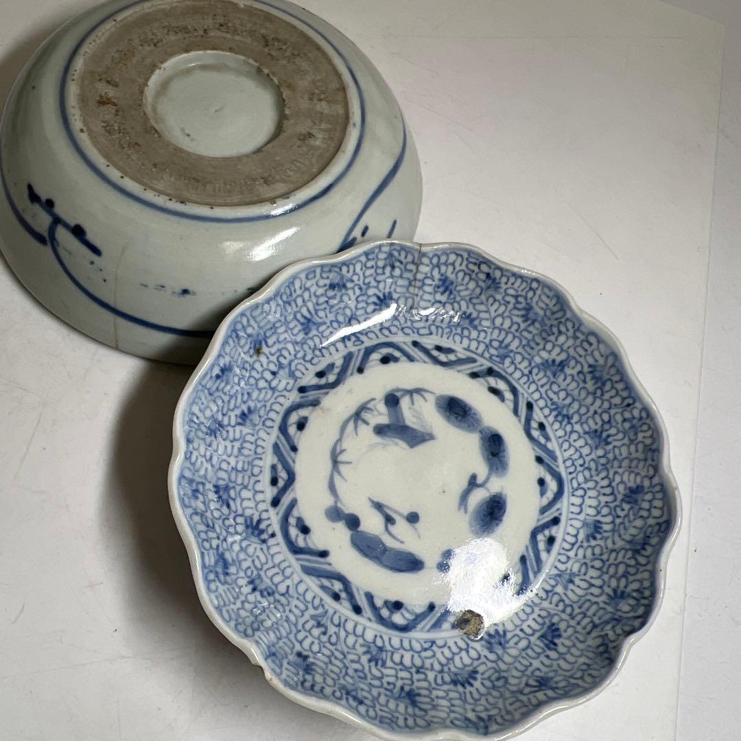 古伊万里　蛸唐草、みじんこ等　幅約7.5~18㎝　東Y8-0312⑤
