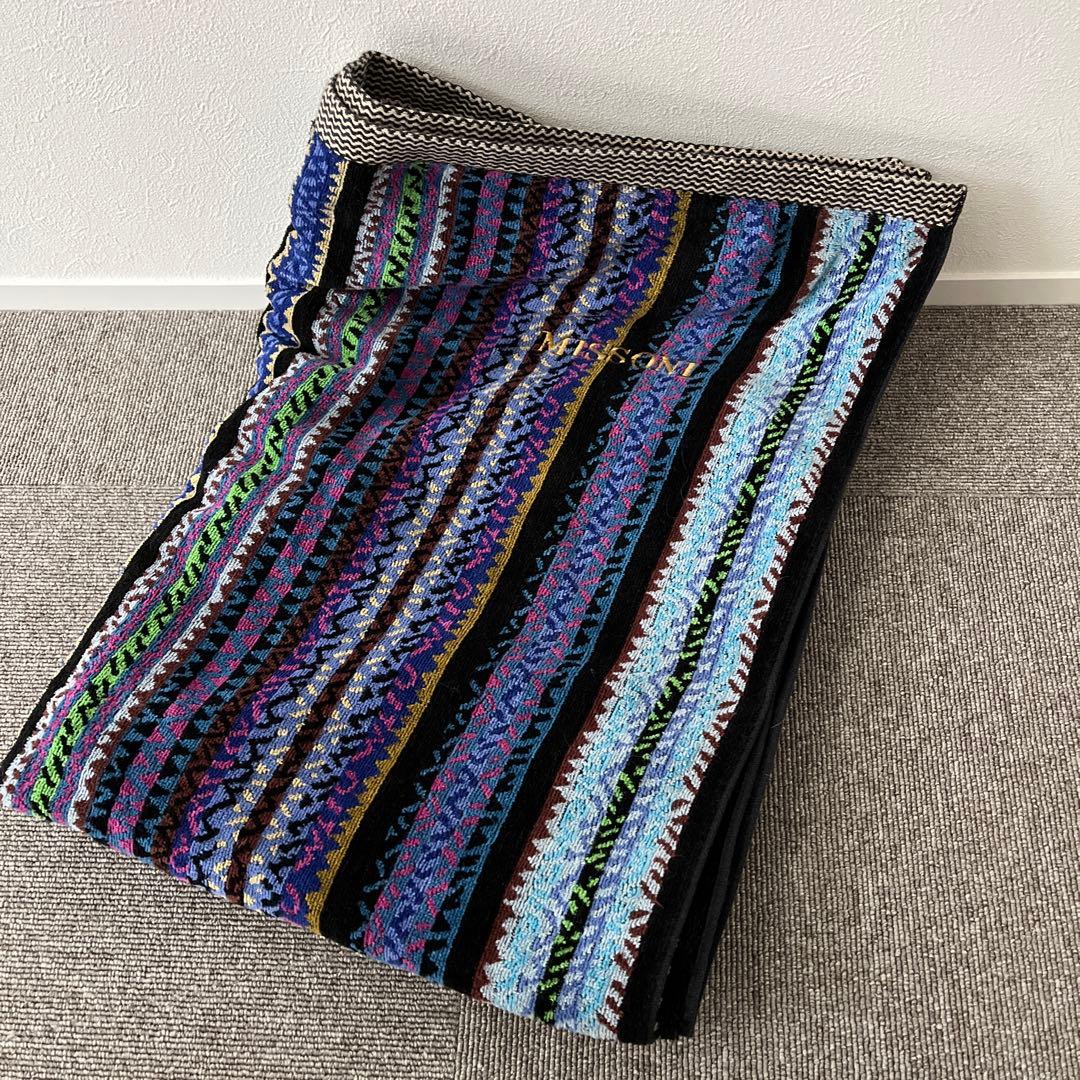 【MISSONI】ミッソーニ タオルケット✨ストリシア柄