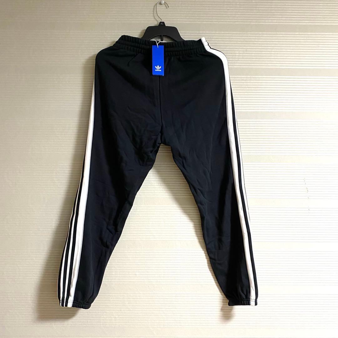 新品 本物 正規品 adidas メンズ ジャージパンツ 黒白ライン大 O