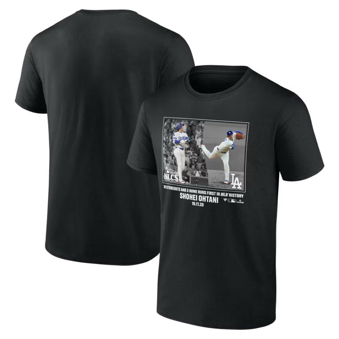 MLB ドジャース 大谷翔平 10奪三振 3ホーマー 記念Tシャツ M