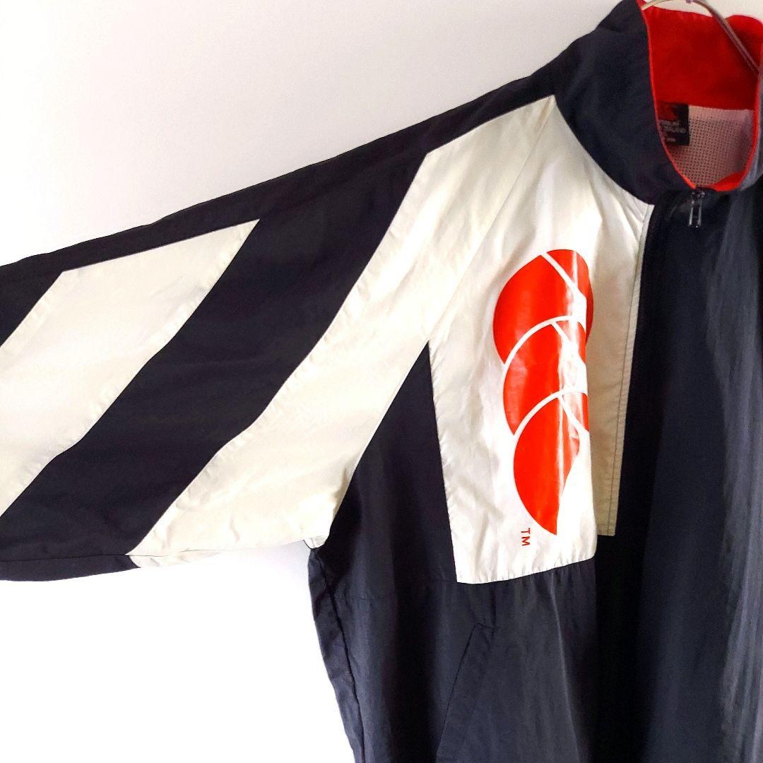 カンタベリー ナイロンジャケット パンツ セット XL 黒赤白 オールブラックス