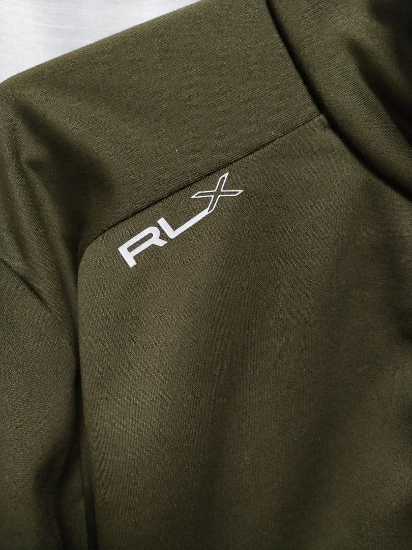 RLXゴルフ　裏起毛　ジップアップジャケット　カーキ