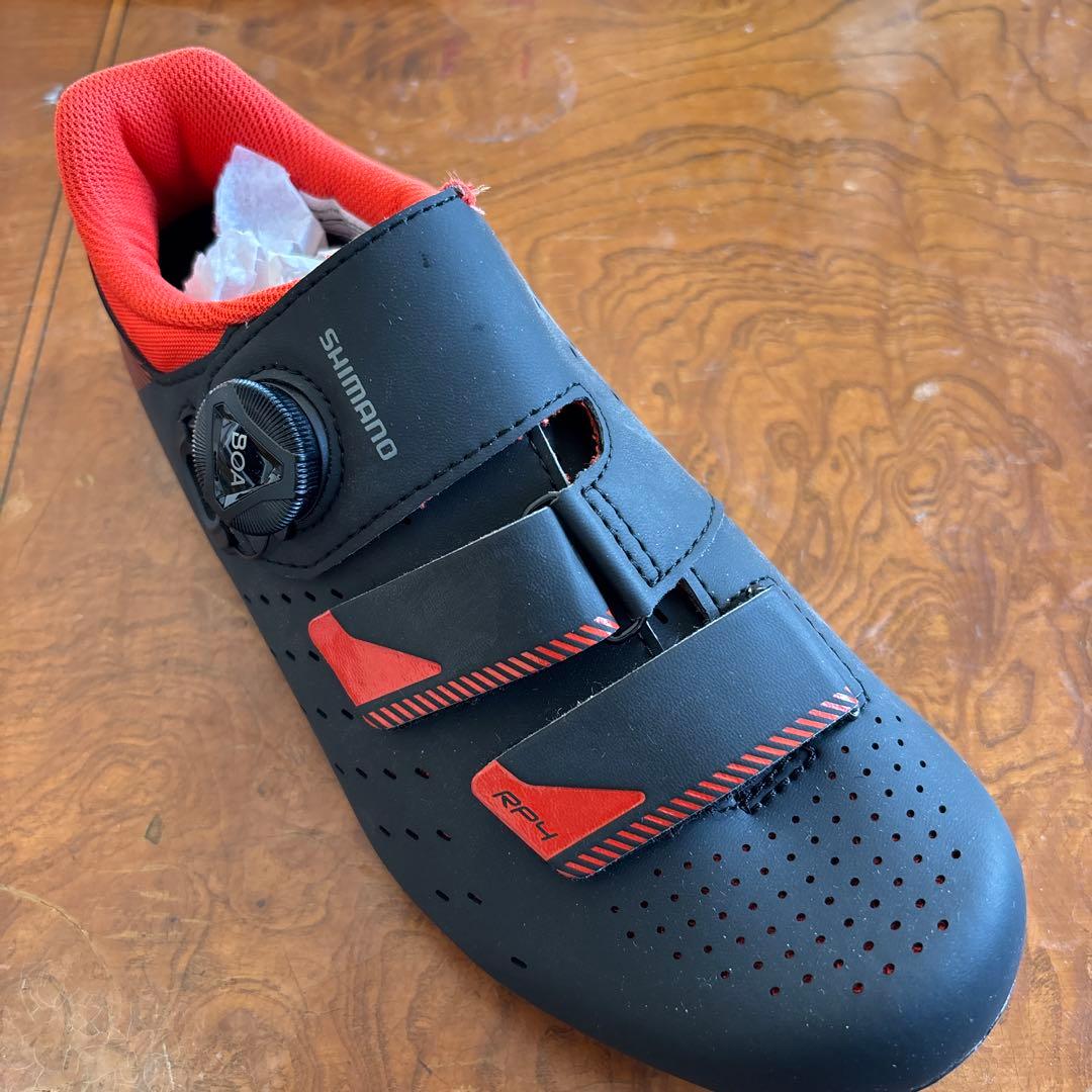 SHIMANO RP4 サイクリングシューズ 40 ブラック/オレンジ/レッド