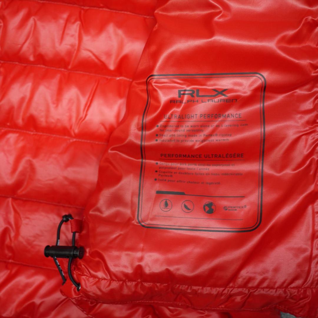新品 RLX ラルフローレン XL ダウンベスト PERTEX 撥水 レッド