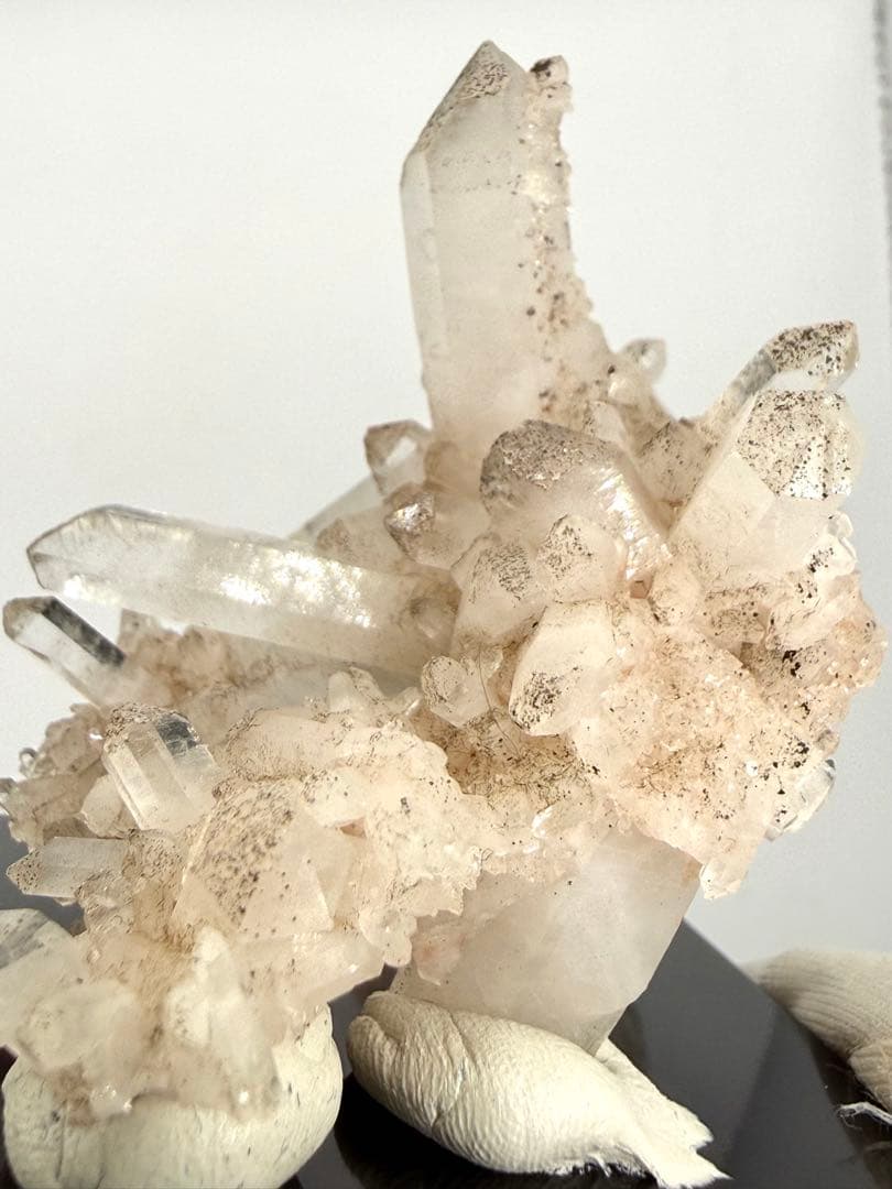 ピンク　サマディ　クォーツ　原石　鉱物　標本　天然石　水晶　石　ヘマタイト