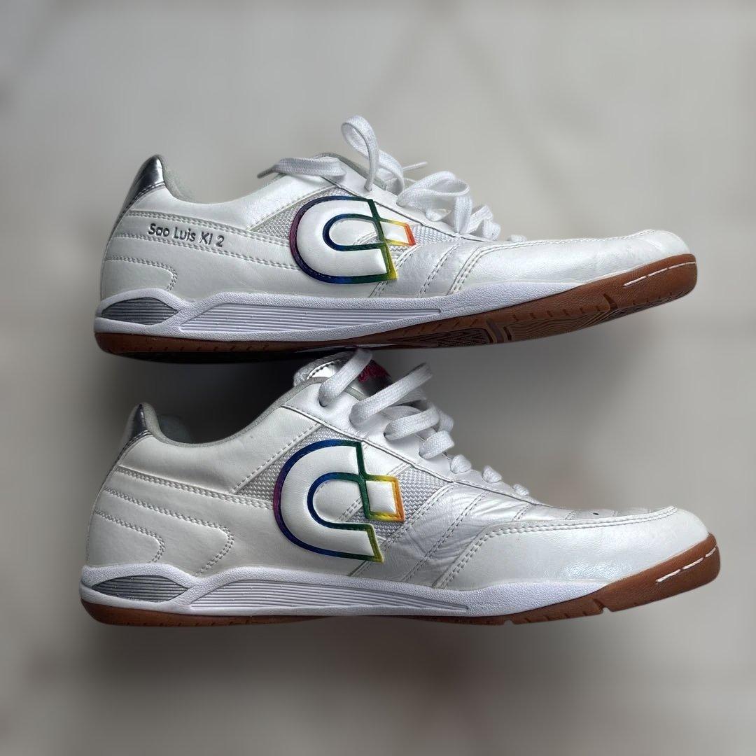 《美品》Desporte/フットサルシューズ/ホワイト/サンルイス/27㎝