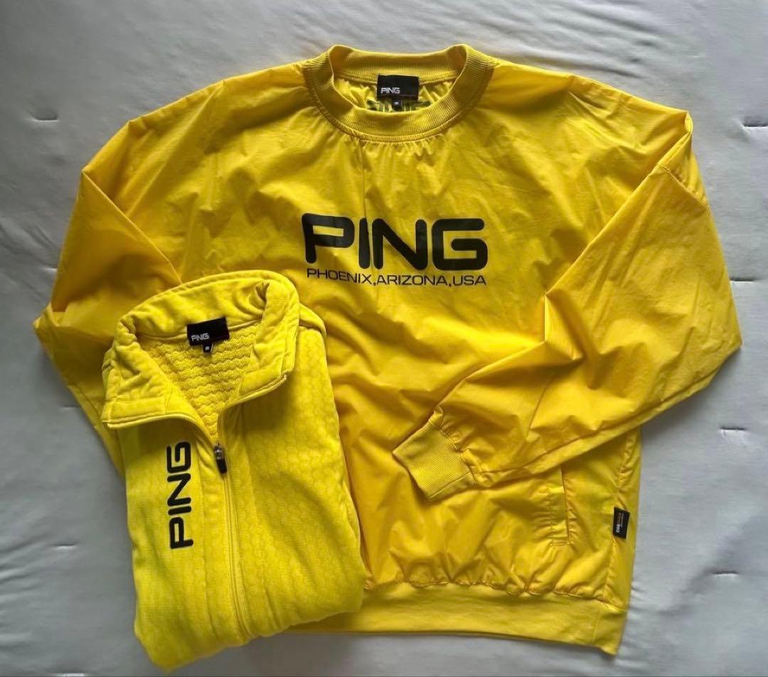 S 新品　PING ピン　ツインレイヤードアウター ブルゾン 裏起毛　レディース