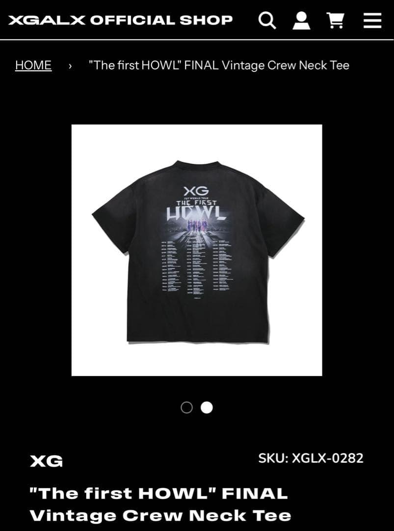 完売品　XG THEFIRSTHOWL FINAL Tシャツ Sサイズ