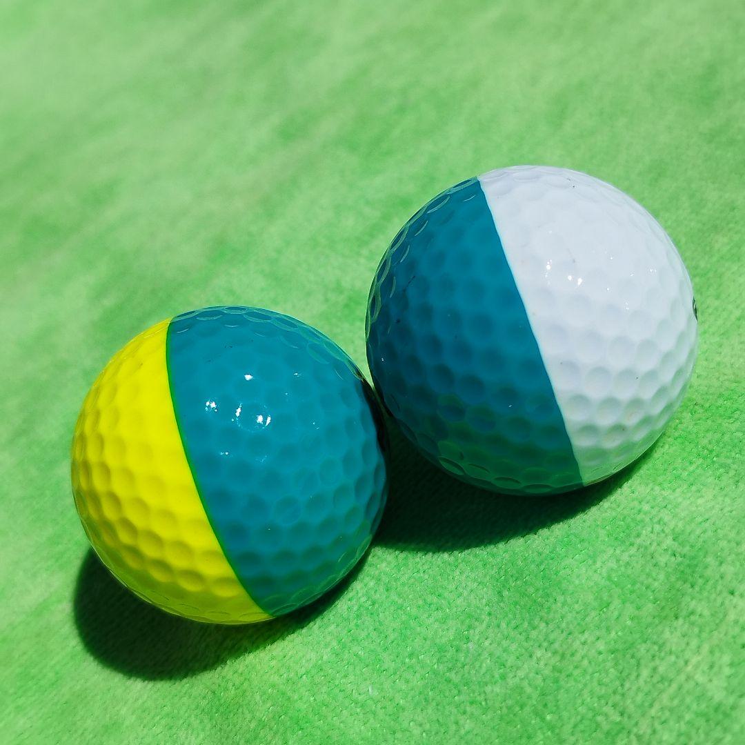 【完全未打球】伝説のPING EYE2 2トーンゴルフボール 2球セット 虹運