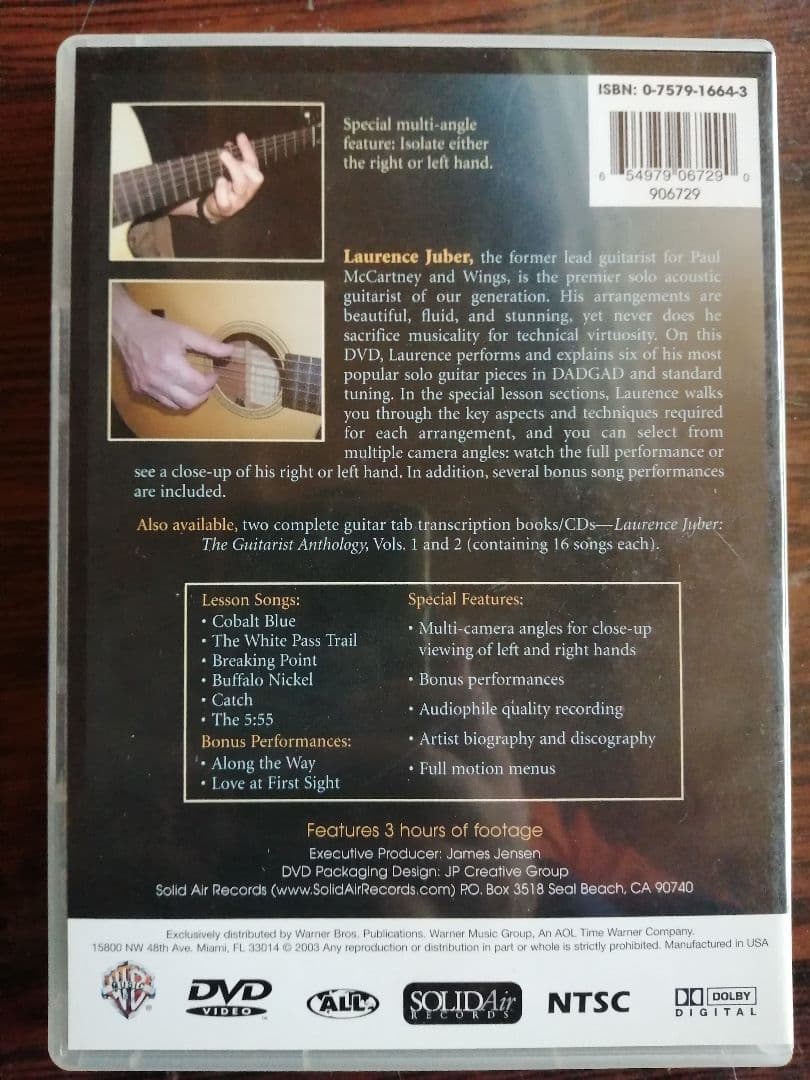 Laurence Juber ローレンス・ジュバー教則DVDサイン入