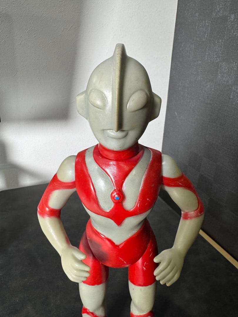 【珍品】ウルトラマン 大サイズ ソフビ ブルマァク マルサン 両足刻印 当時物