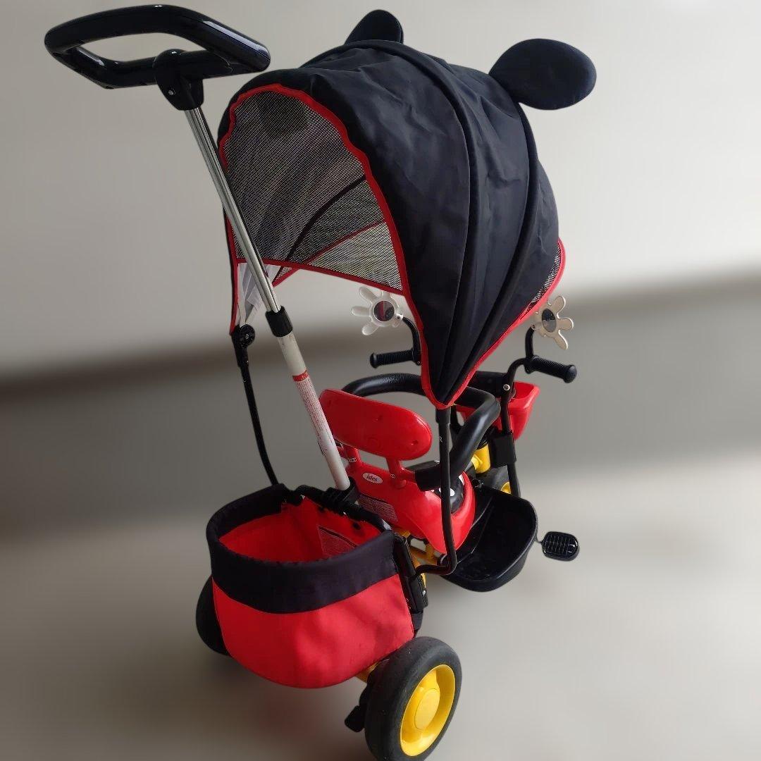 ミッキー三輪車　ミッキーマウスカーゴサンシェード　引き取り限定　オマケ付き
