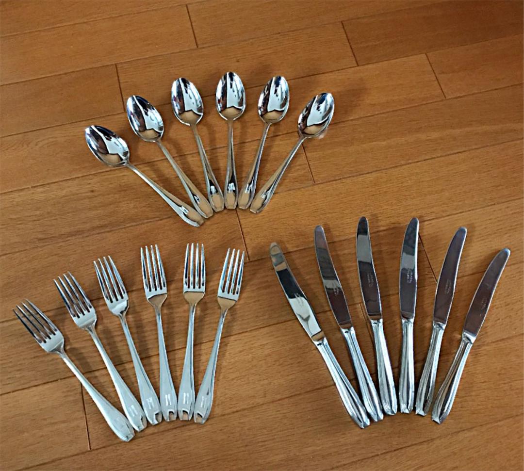 三越　MITSUKOSHI ナイフ　フォーク　スプーン　６組18本セット