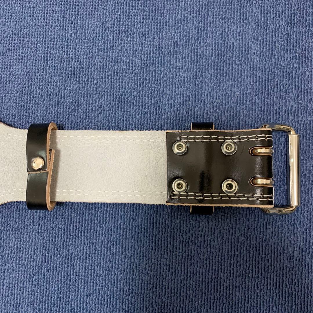 美品　ゴールドジム　EXレザーベルト　Lサイズ