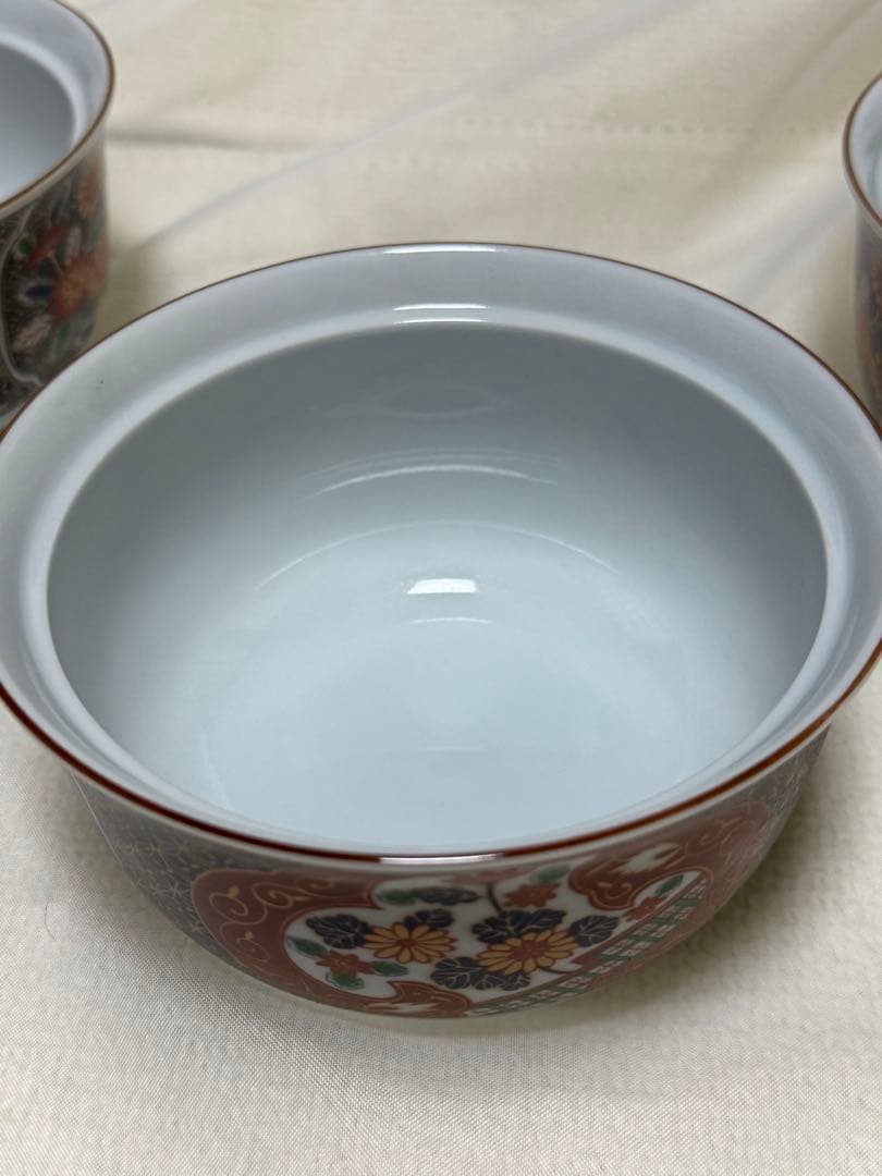 【箱付き・未使用】有田焼 醍醐窯 蓋付き 丼ぶり 5客 雑煮碗 金彩古伊万里