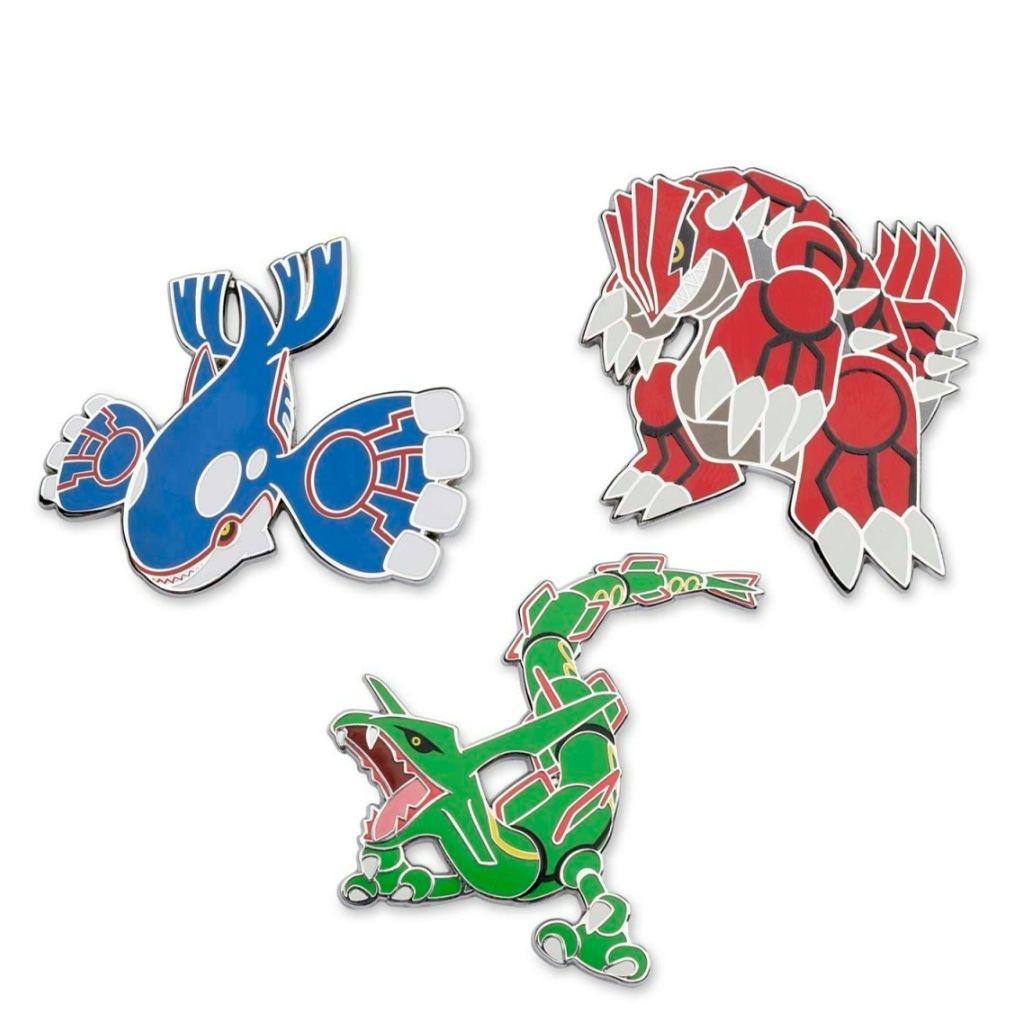 海外ポケモンセンター　ピンバッジ　3個セット レックウザ　カイオウガ　グラードン