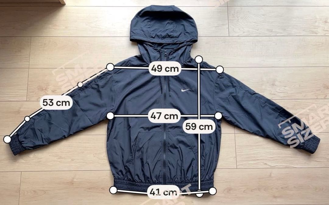 NIKE ナイキ ナイロン セットアップ 上下セット 黒 S レディース
