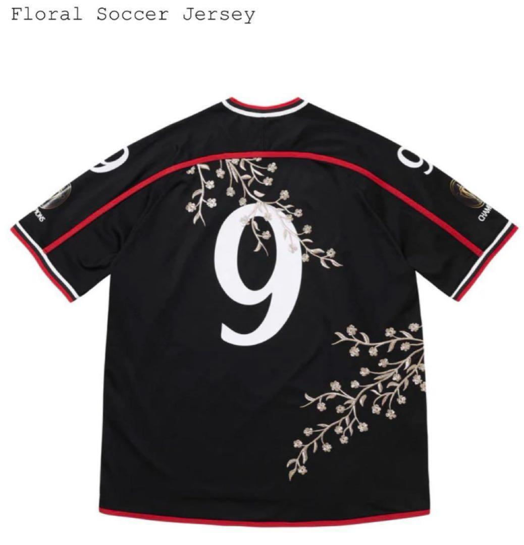 Floral Soccer Jersey Supreme M 黒 シュプリーム