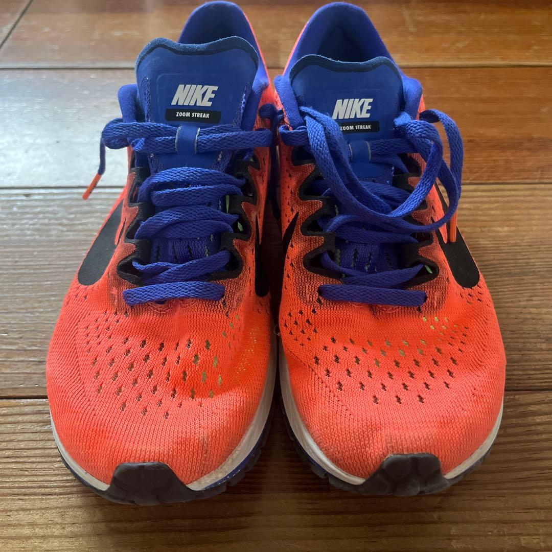 NIKE ランニングシューズ オレンジ/ブルー