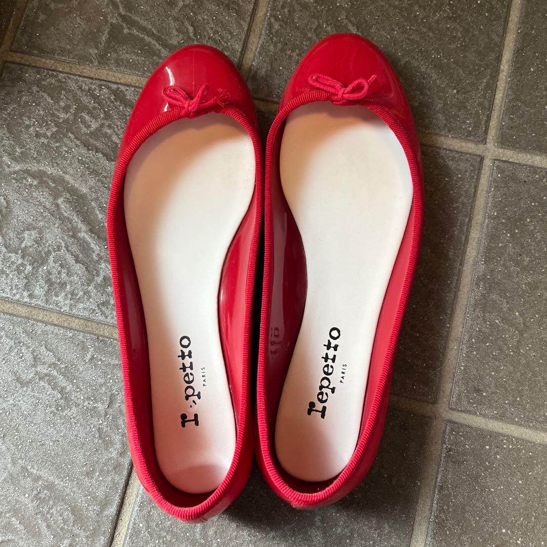 Repetto 赤 バレエシューズ 39
