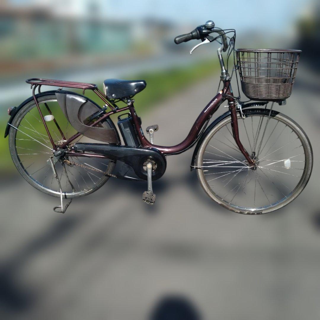 [868]送料無料 ヤマハ PAS Natura 電動自転車 大容量バッテリー付