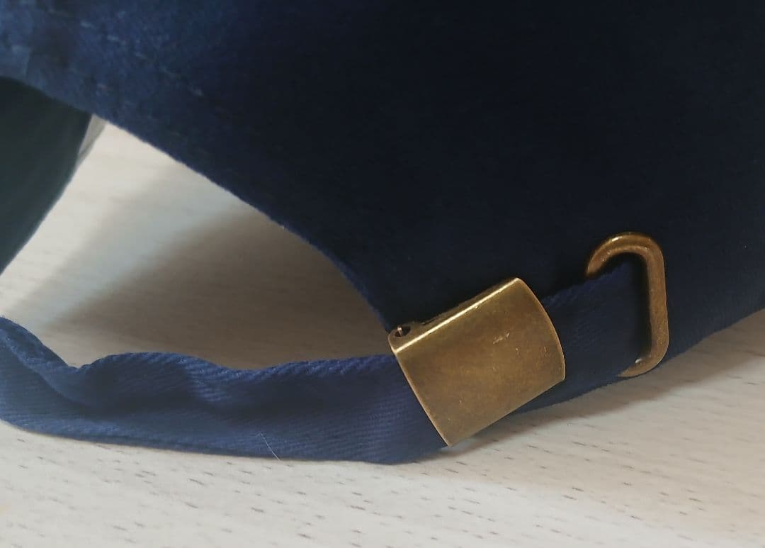 消防風ネイビーキャップ　金色葉刺繍付き！