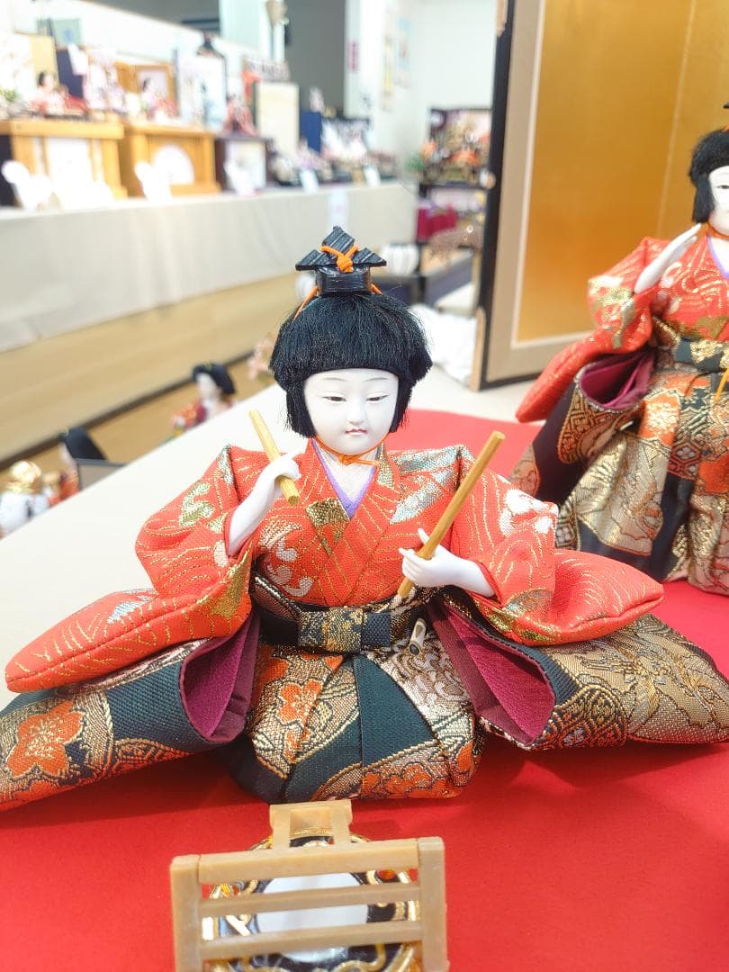 ●はせ●金襴衣装五人囃子●　ごにんばやし　おひなさま　新品