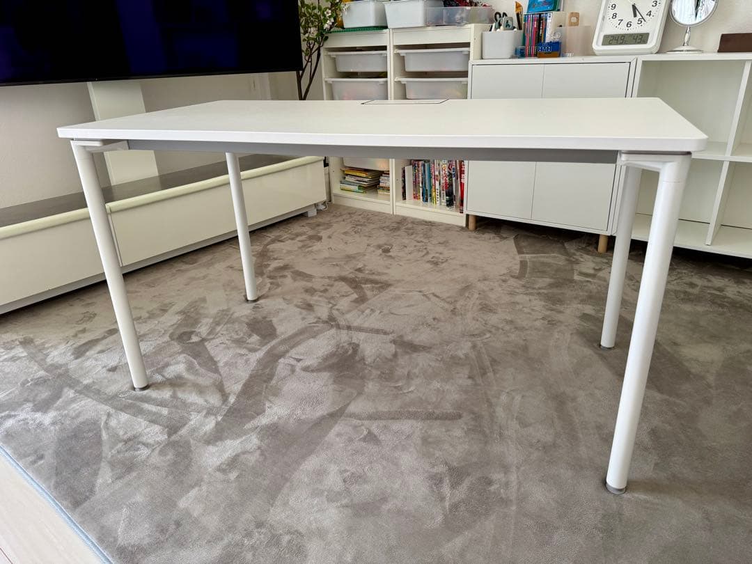 訳アリ_定価7.6万円 イトーキ パソコンデスク 白W130×D65×H72cm