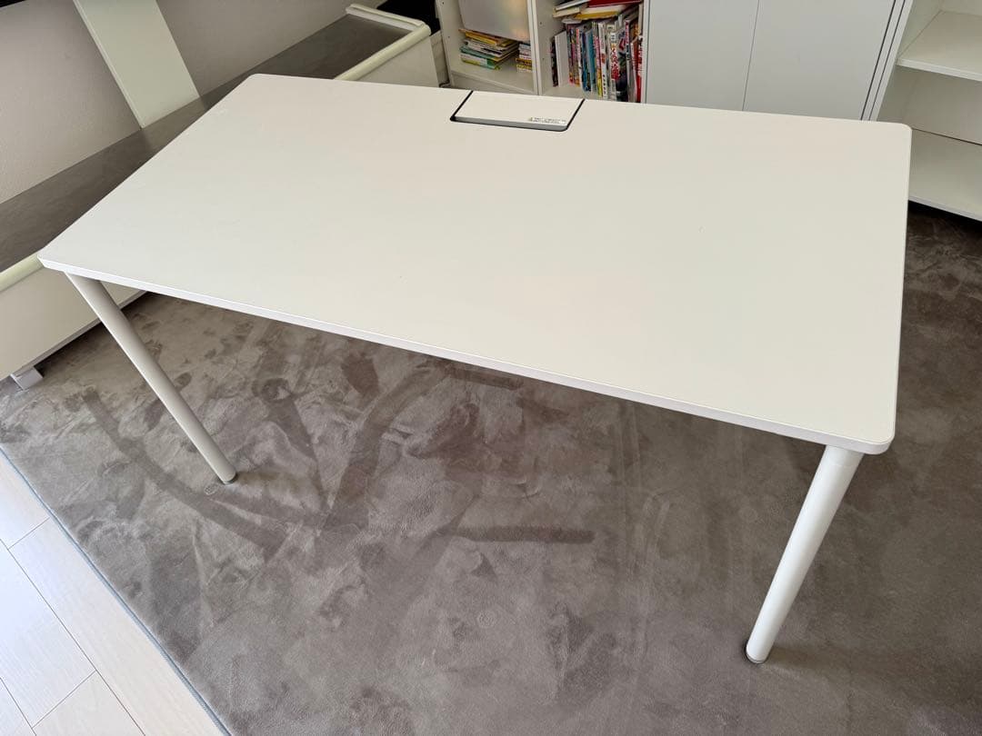 訳アリ_定価7.6万円 イトーキ パソコンデスク 白W130×D65×H72cm