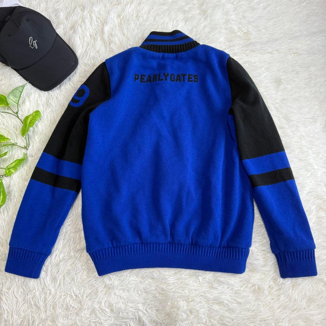 【パーリーゲイツ】極美品 ジップジャケット ニット 2サイズ レディース