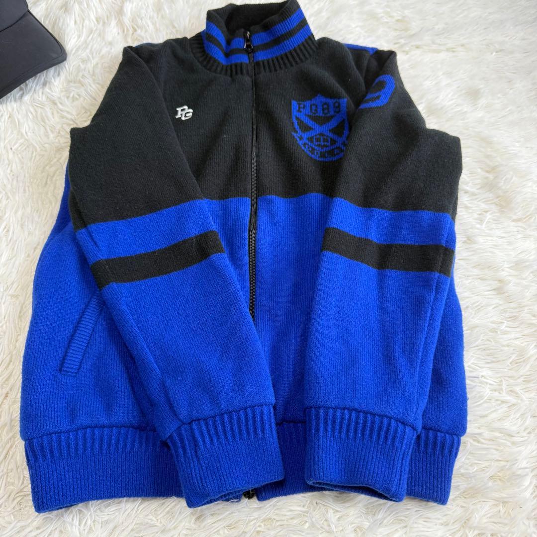 【パーリーゲイツ】極美品 ジップジャケット ニット 2サイズ レディース