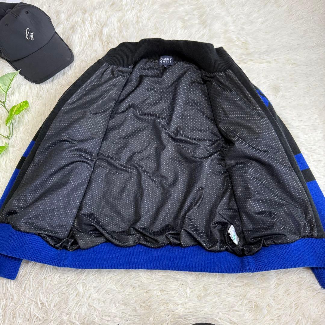 【パーリーゲイツ】極美品 ジップジャケット ニット 2サイズ レディース