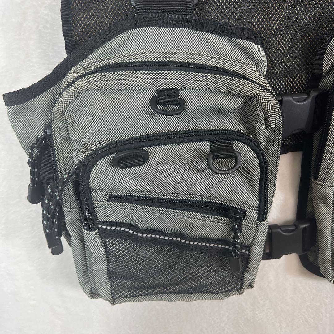 ともPALMS パームス メッシュ フィッシングベスト グレー