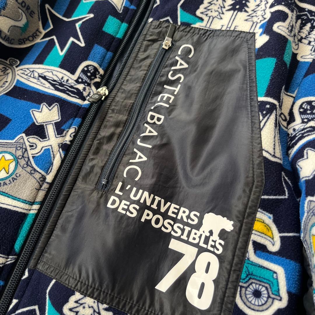 ★カステルバジャックスポーツ　ゴルフ　キャンプ柄 フリース ブルゾン　ジャケット