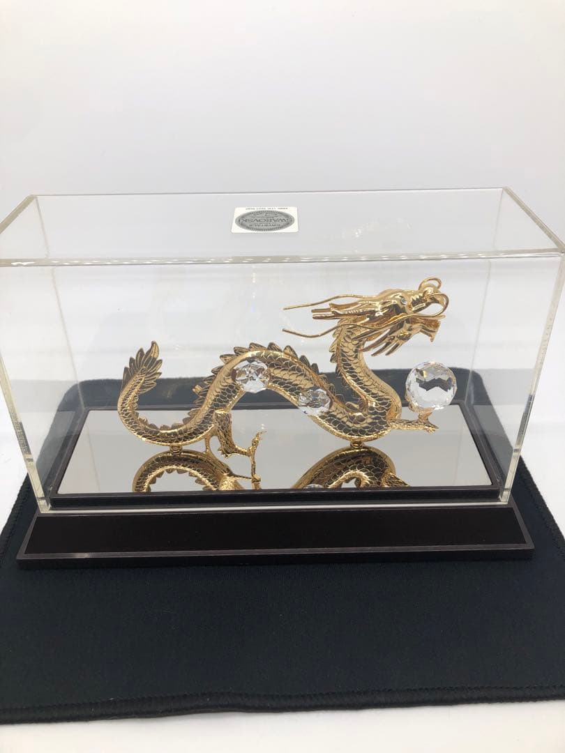 【極美品・希少】スワロフスキー 祥龍　しょうりゅうクリスタル ゴールド ドラゴン