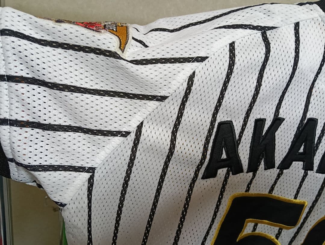 【極美品】シャープ産業 阪神 赤星 2005交流戦優勝ワッペン付きユニフォーム