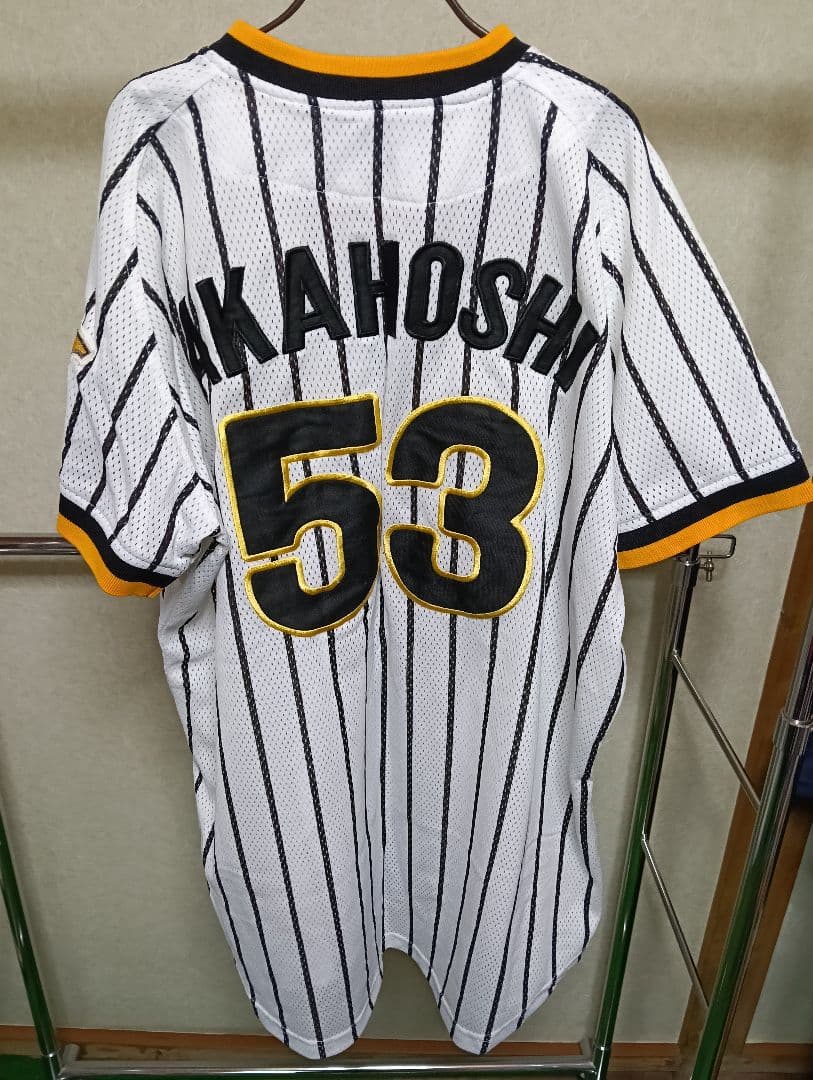 【極美品】シャープ産業 阪神 赤星 2005交流戦優勝ワッペン付きユニフォーム