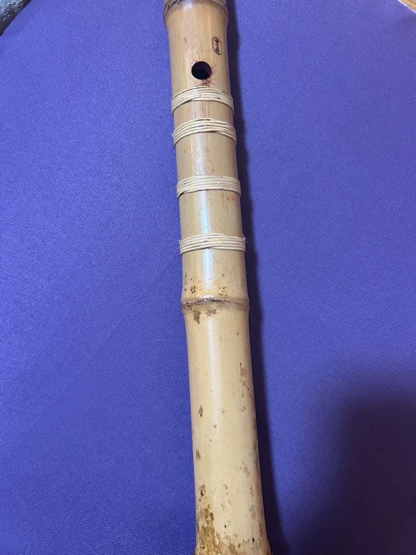 伝統的な竹製尺八 5穴